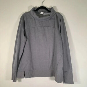 Avia Sweater Women’s XL Grey Cowl Neck Fleece Lined Long Sleeve Pullover